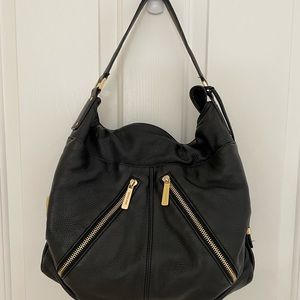 Michael Kors Black Leather Hobo Bag